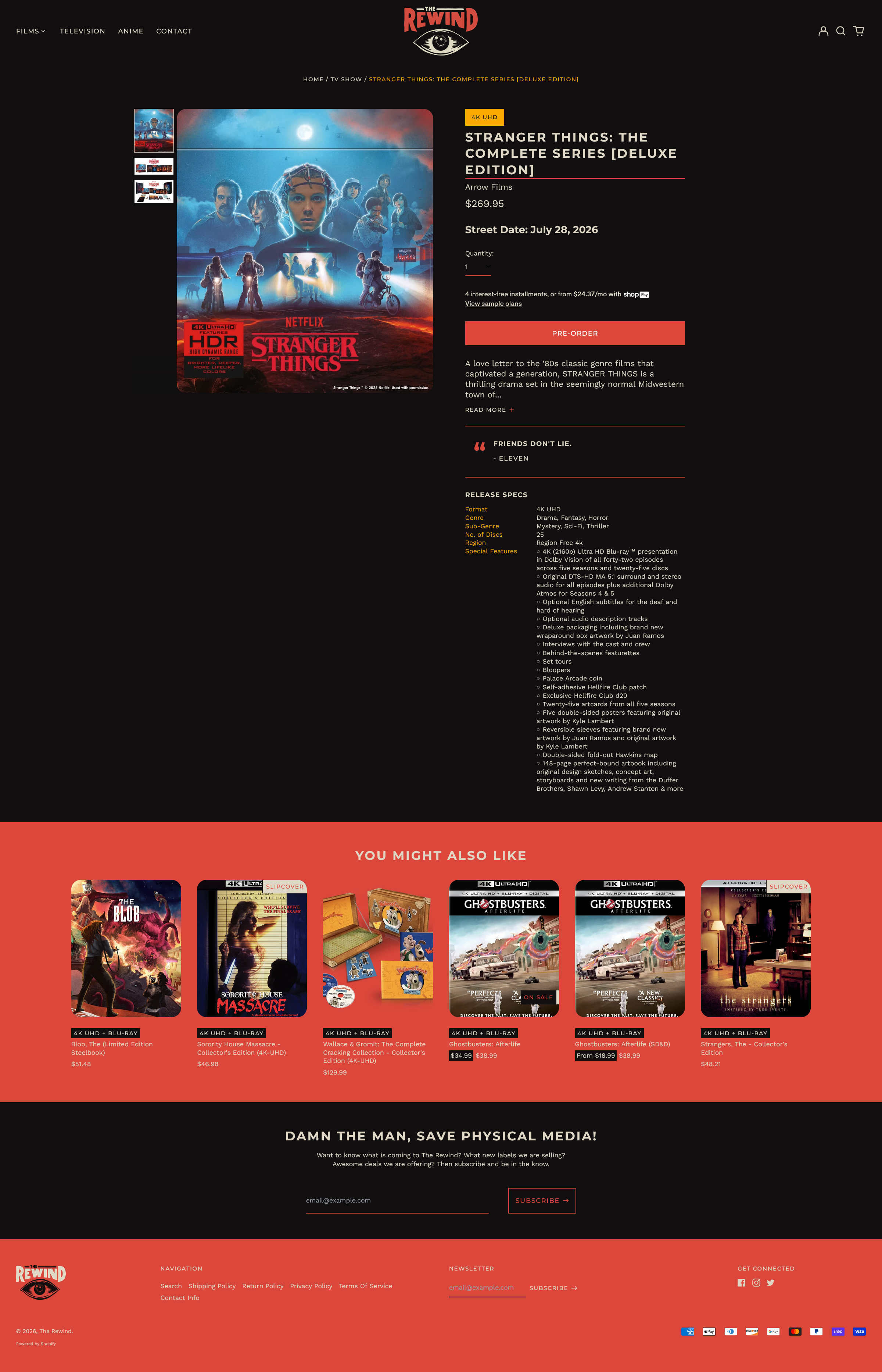 Stranger Things The Complete Series Deluxe Edition – The Rewind